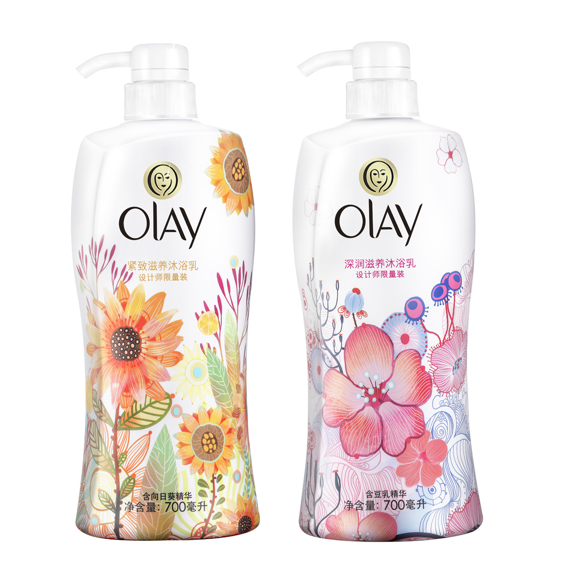 OLAY玉兰油沐浴露 紧致滋润700ml+深润滋养700ml 限量装