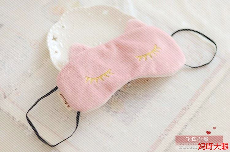 包邮韩版可爱猫咪睡眠眼罩遮光透气纯棉眼罩卡通缓解疲劳安神眼罩