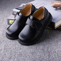 Student brother male and female childrens shoes black shiny Shenzhen student performance shoes Dance flower girl Korean version of black etiquette shoes