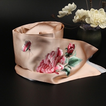 Embroidery silk scarf pure silk scarf autumn women long style Su embroidery National style hand embroidery special gift new