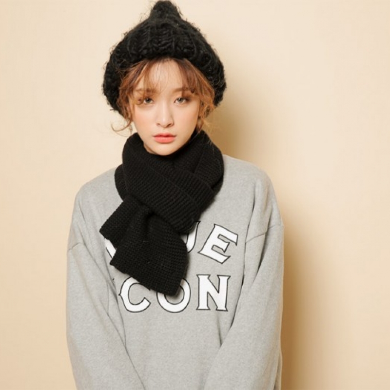 韩国stylenanda官方正品 基本款纯色针织围巾