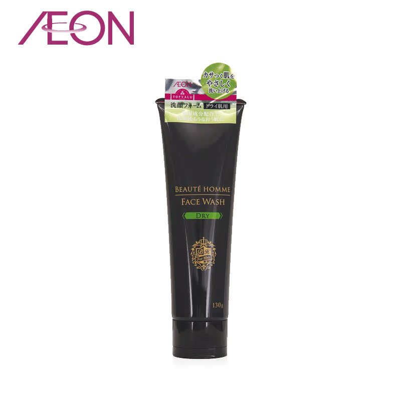 【AEON】日本TOPVALU 男士 洗面奶　干燥肌肤用130 ml