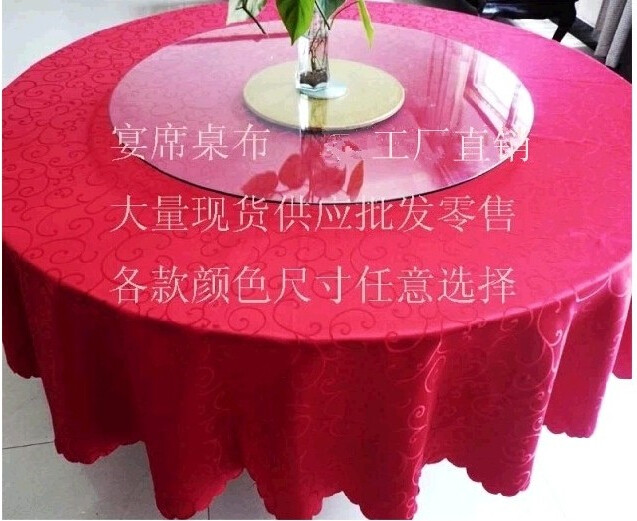 Customized 1 2 m 1 3 m 1 5 m hotel dining room restaurant round table square table red yellow conference tablecloth tablecloth