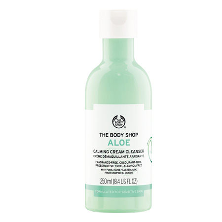 拍下半价THE BODY SHOP芦荟镇静洁面乳舒缓卸妆乳250ML舒敏保湿