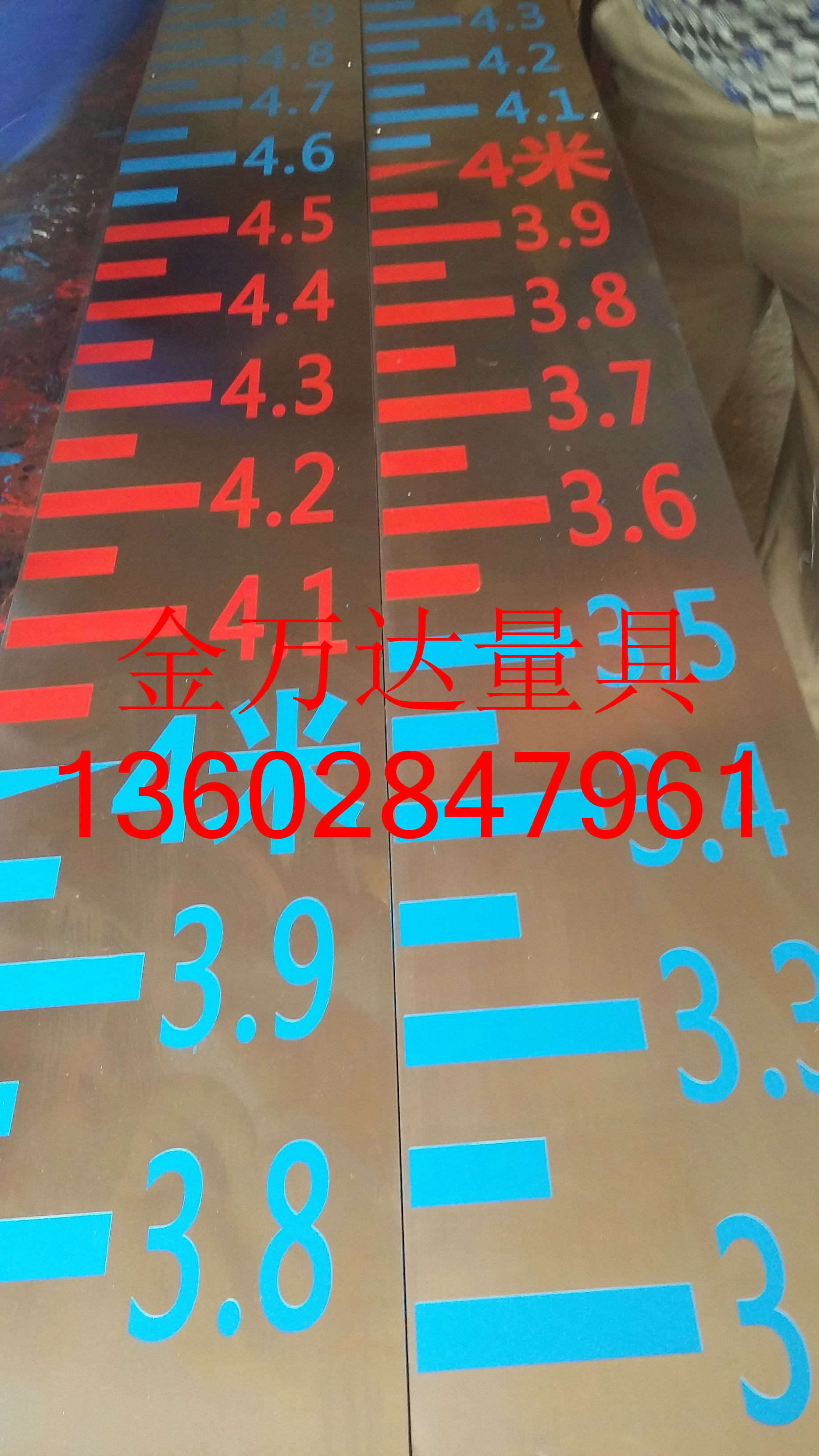 Recommended widened large scale thick line water level stainless steel ruler 3 m 4 m 5 m 5 m 6 m can be set as required