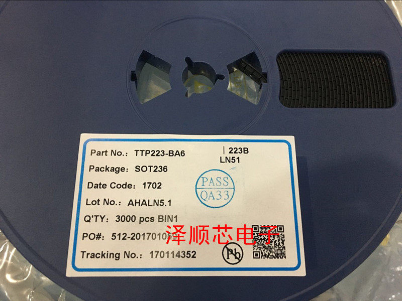 TTP223-BA6 online version printed 223B SOT236 single key touch chip original dress