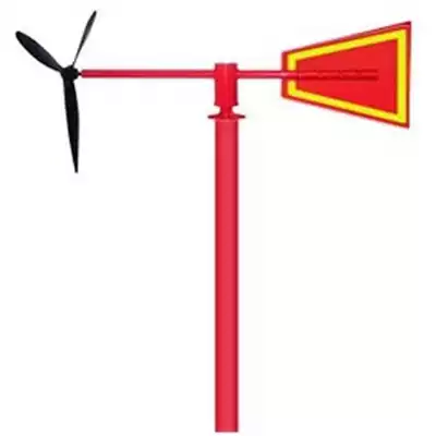 MWS-S metal wind speed vane fluorescent weather vane luminous wind vane with 1 m 2 bracket