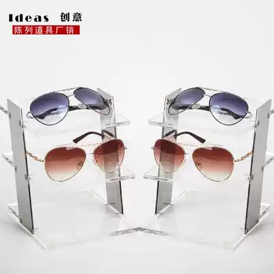 New stainless steel acrylic rose gold sunglasses glasses display stand counter image sunglasses display display stand