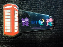 London 2012 Olympic Games badges Sponsor badges British Telecom BT phone box badges