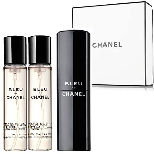 香奈儿 蔚蓝男士淡香水旅行装 20ml *3 2支补充装便携香氛 喷雾