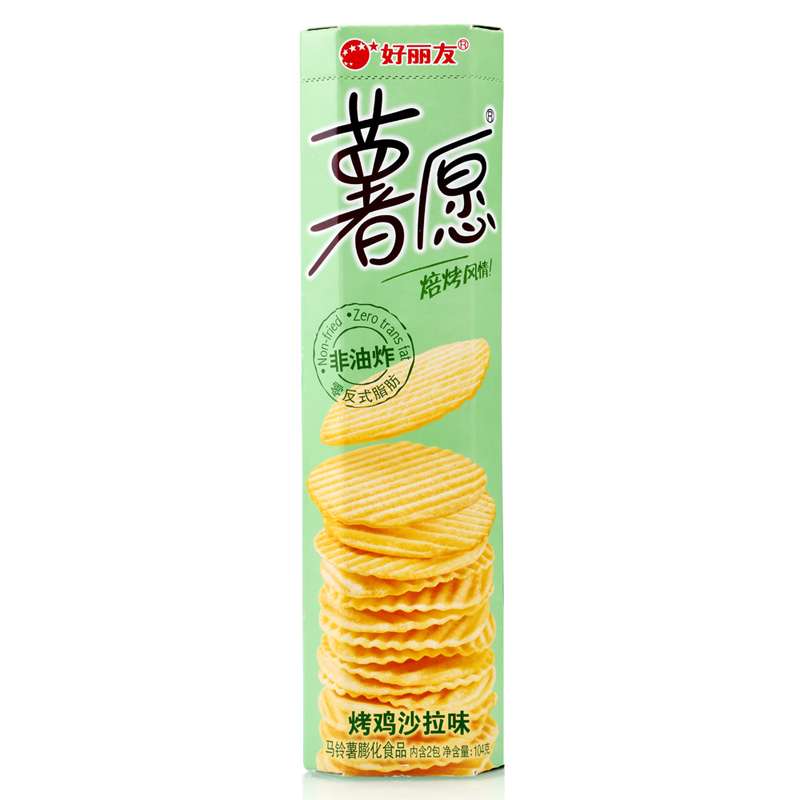 【苏宁易购】好丽友薯愿（烤鸡沙拉味）104g/盒