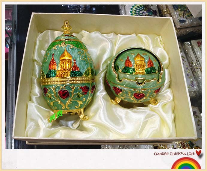 KTV Bar European Ashtray Toothpick Box Gift Box Russian Castle Tin Ashtray Toothpick Holder Set