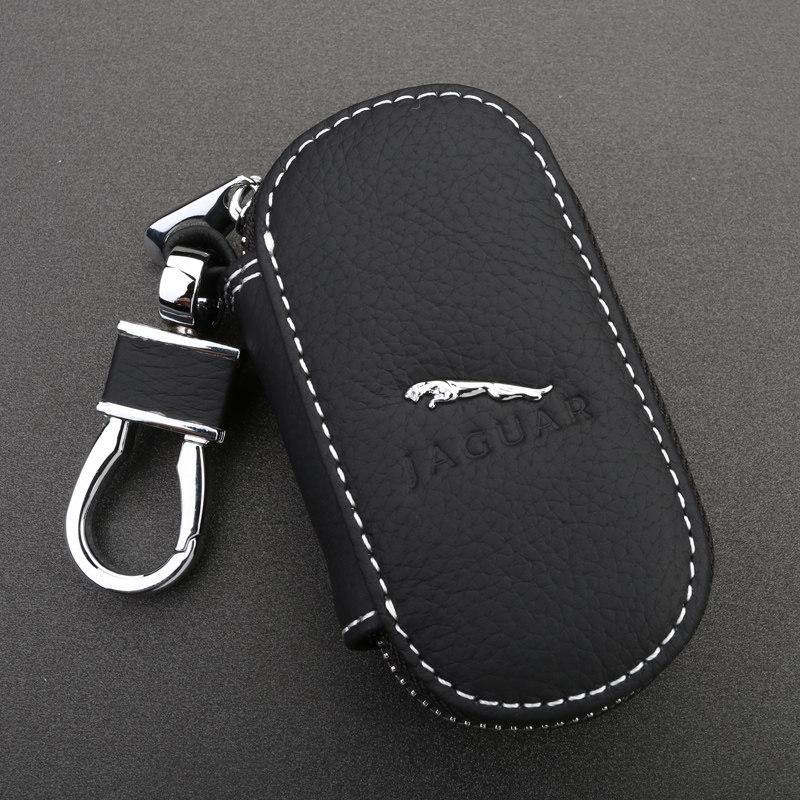 捷豹F-PACE F-PACE XE XK XJ X-Type汽车真皮钥匙包真皮套 牛皮