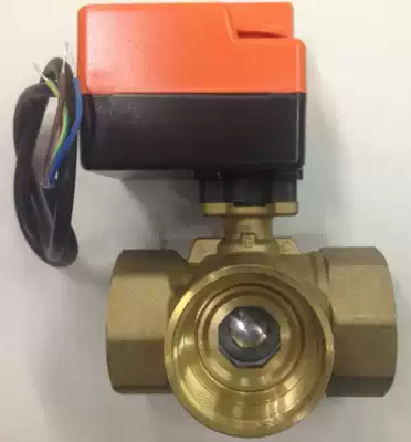 Hensen brand DN25 electric three-way ball valve(with manual switch)electric ball stop valve