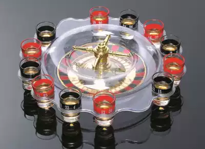 Transparent Russian roulette acrylic turntable KTV bar drinking game props 12 cups acrylic turntable