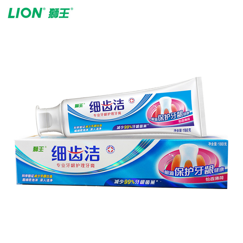 LION/狮王细齿洁牙龈护理牙膏(怡香薄荷)清新去口臭正品