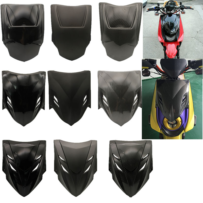 Retrofit BWS Mountain Cat Crust Big Ghost Face Road Tiger Scooter Front Plate Water Transfer Carmen Frosted Bright Black