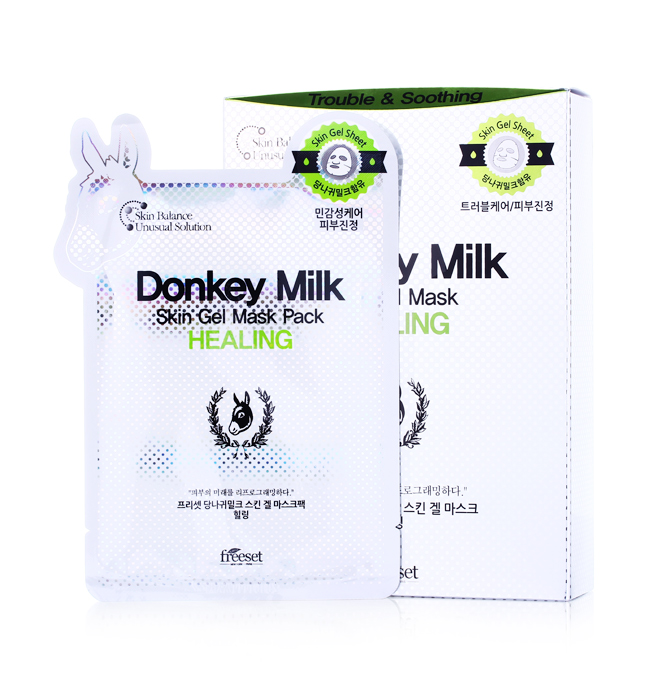 韩国可莱丝Donkymilk驴奶亮肤面膜补水修复-绿色-  可莱丝旗下