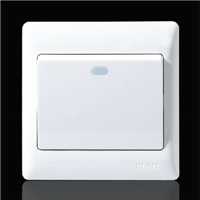 Chint switch socket type 86 one-way single-control switch (large rocker) NEW7G series NEW7-G001B