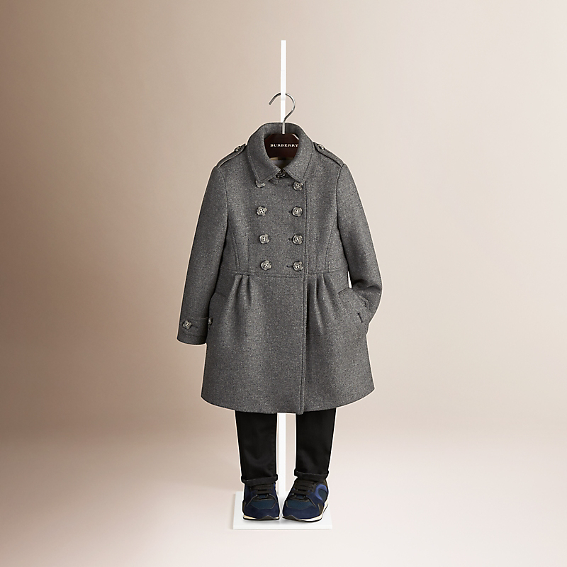 Burberry博柏利 新羊毛混纺军风大衣 39750071
