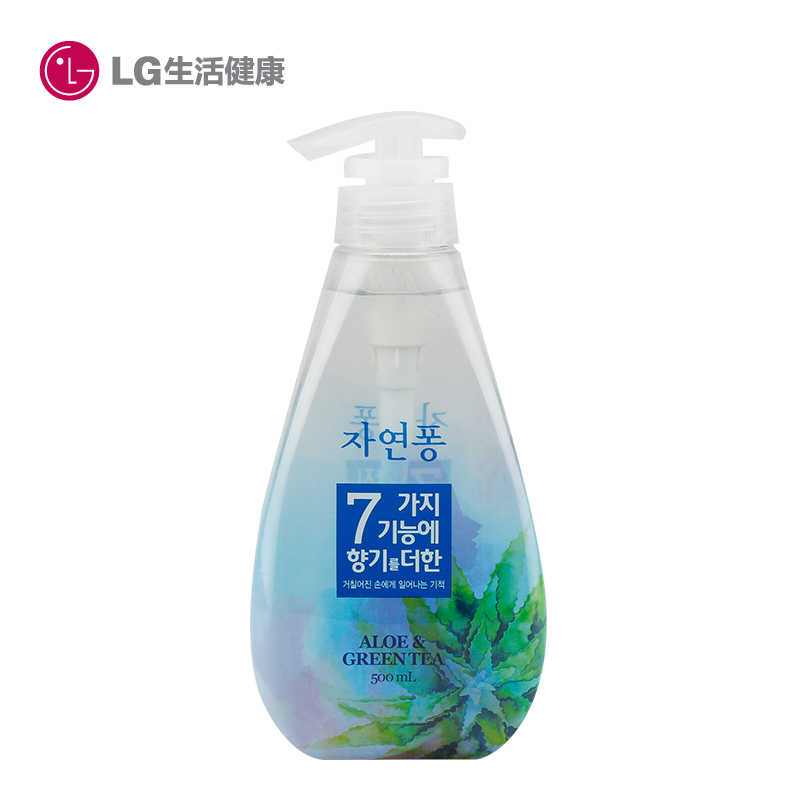 韩国LG正品Jayeonpong/净然品 7种功效芦荟&绿茶香氛洗洁精500ml