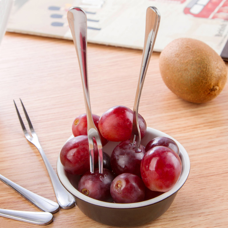 Creative stainless steel fruit fork fruit sign Korean western food fork dessert fork snack fork small fork to eat fruit