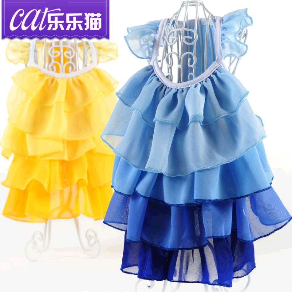 猫咪裙子 宠物雪纺蛋糕裙 猫衣服 猫咪裙子 宠物衣服小猫服饰秋冬
