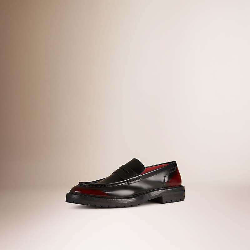 BURBERRY/博柏利橡胶鞋底皮革休闲便鞋 40032931