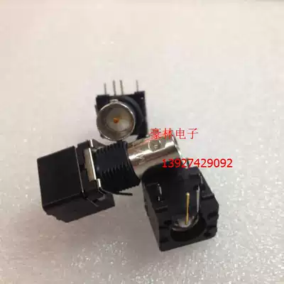 BNC-KWE RF 75 ohm vinyl socket BNC monitoring female curved welding plate Q9 connector film Q9 female seat