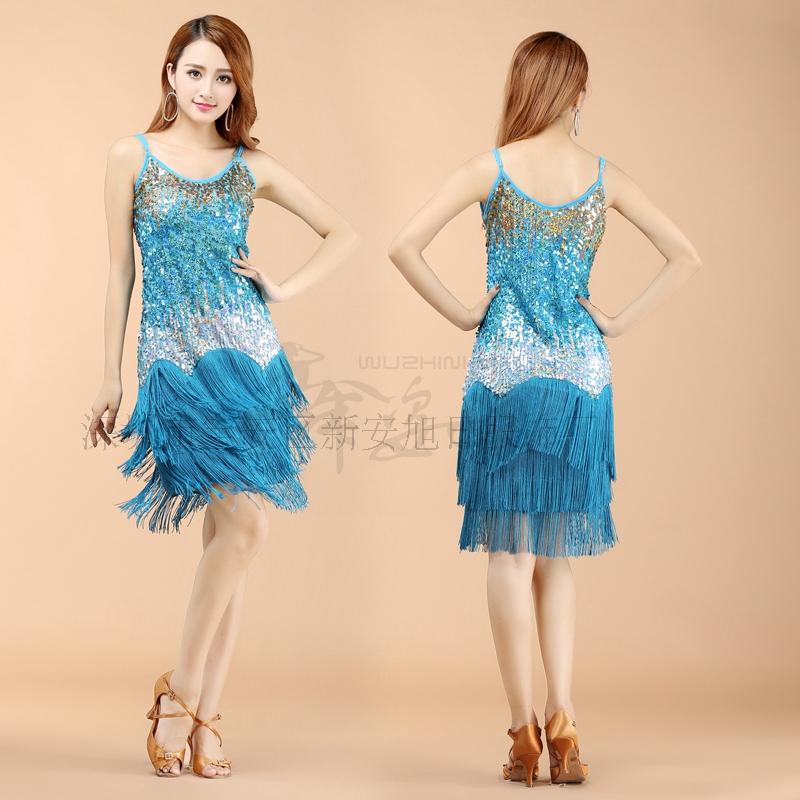 New adult female Latin dance rehearsal for sequin streaming Soo dress performance Precisely Nightclub