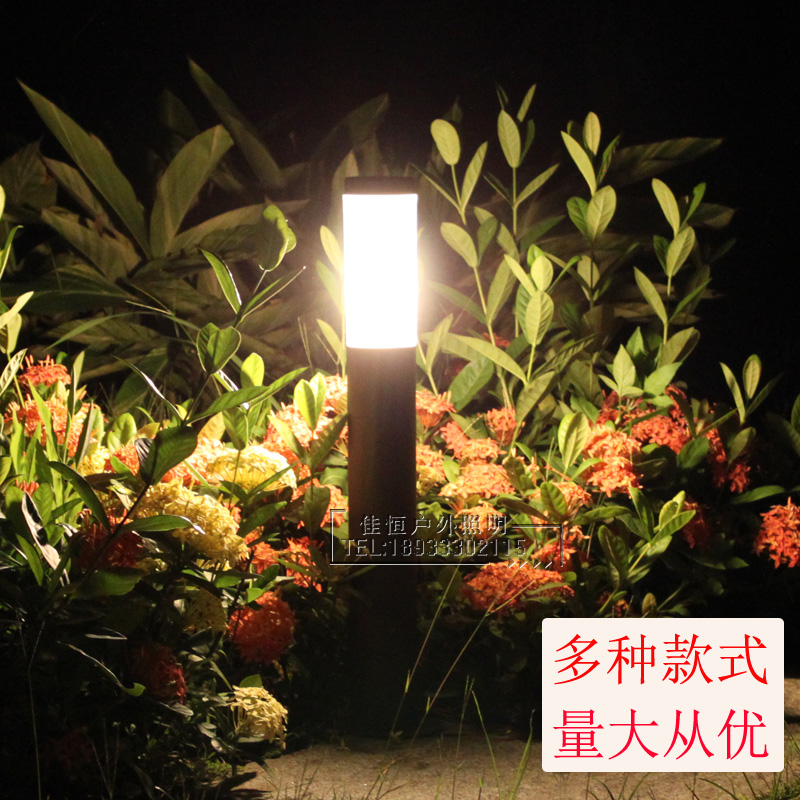 Outdoor Column Light Garden Forest Green Grass Terrace Lamp Garden Villa Streetlamp Garden Villa Streetlamp Meadows Waterproof Thickened Stainless Steel