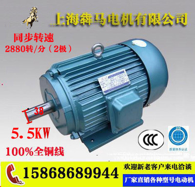 Three-phase asynchronous motor Y132S1-2 electrode 5 is made of 5KW380V YE2Y2 motor supply 7 5kw11kw15kw