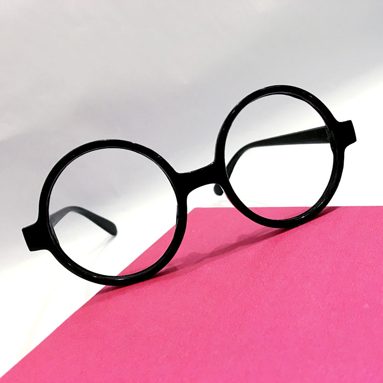 Spectacle frame spectacle frame bright black Harry Potter Arale spectacle frame male and female adult political commissar performance decoration