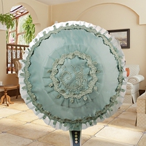 Recreation House high-grade European fabric lace round electric fan cover fan cover fan dust cover electric furnace cover