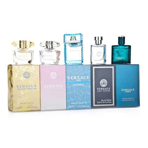 Versace/范思哲Q版香水五件套5ml*5 男女小样香水组合