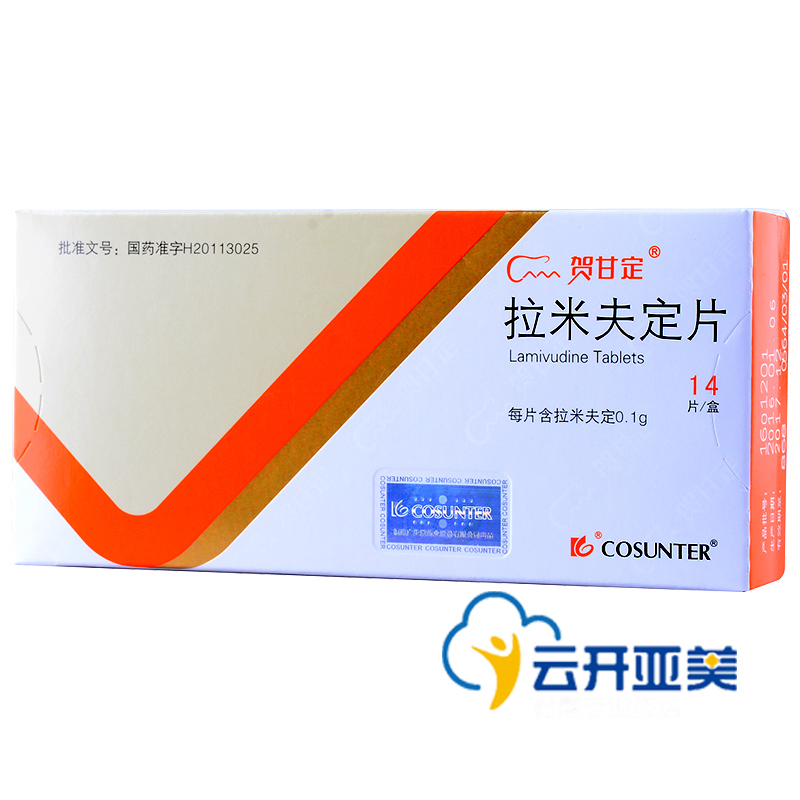 贺甘定 拉米夫定片 0.1g*14片/盒
