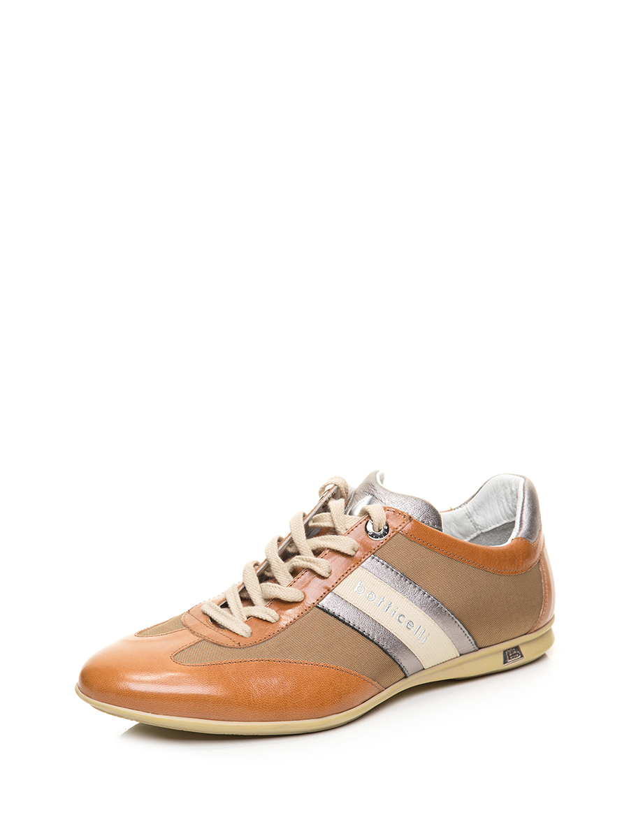Roberto Botticelli 黄棕拼色Logo条带休闲鞋
