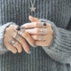 S925 sterling bạc ngón tay nhẫn nhẫn phụ nữ bầu không khí Thái bạc cường điệu chung xu hướng thời trang đuôi nhẫn trang sức Hàn Quốc