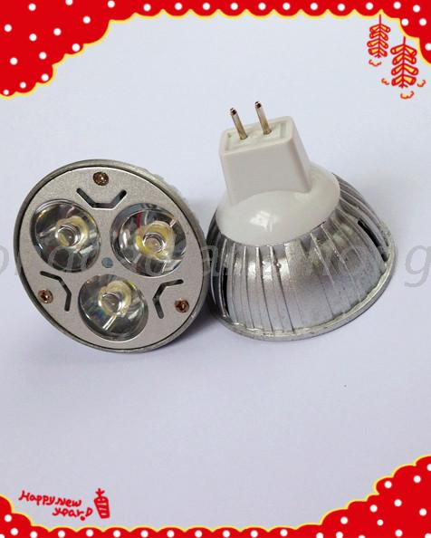 LED lamp cup 12V3W small black clip-in-line bulb MR16 G5 3 lamp cup spotlight 3 particle diameter 50mm