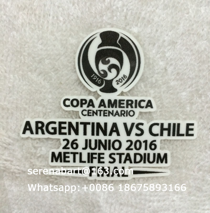 2016 Copa finals Argentina against Chile's chest with the word Messidi Mary arm