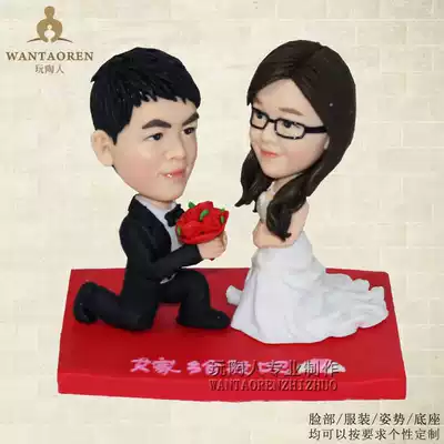 Kneeling wedding dress styling-DIY Real-Life Doll Doll clay figure wax figure soft pottery Doll Doll custom