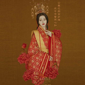 New Classical Style Photo Shoot Costume, Dynasty Woman Yang Guifei's Ancient Costume, Tang Dynasty Concubine Outfit