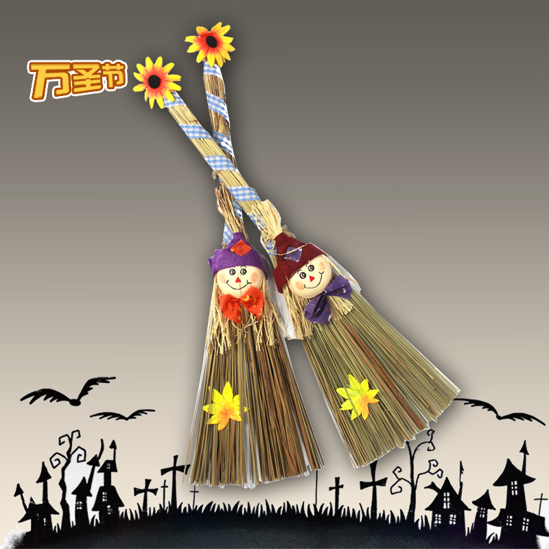 Halloween Easter decoration props pendant witch witch broom cute children cartoon Harrybert broom