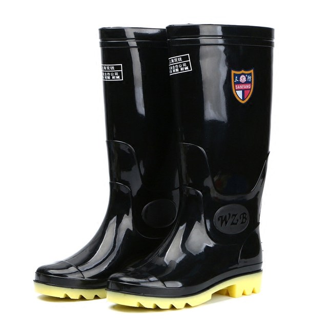 Non-slip fishing high-top rain boots for men, plus velvet water boots, long-tube short-tube overshoes, rain boots, waterproof mid-top water shoes, rubber shoes