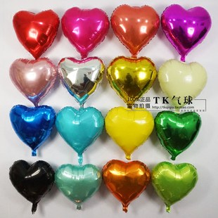18 форма сердце алюминий мяч миндальное печенье цвет сливками белый цвет алюминия Фольга любовь воздушный шар Брачная комната предлагать