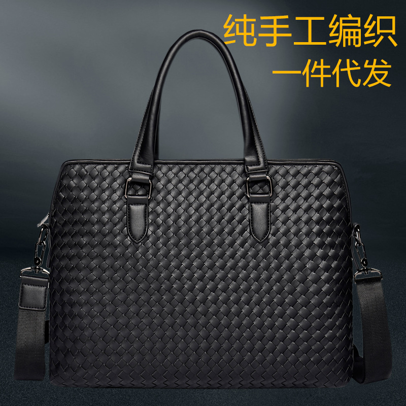 Handmade woven new handbag male bag Bag Business bag Single shoulder slope bag handbag handbag tide