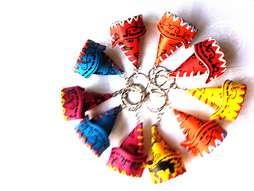 Inner Mongolia Arts and Crafts Wholesale Mongolian Handmade Special Color Hat Key Chain Hanging 50 Small Gifts