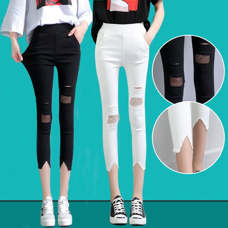 Quần crop top nữ skinny mỏng là mùa xuân và quần legging mùa thu Phụ nữ mặc quần chân nhỏ 2020 mới phối quần tám mùa hè - Khởi động cắt