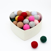 Handmade DIY Christmas Flower Ring Vine Ring Material Colorful Goat Felt Ball Round Ball Flower Art Earbuds Accessories Clothing Accessories