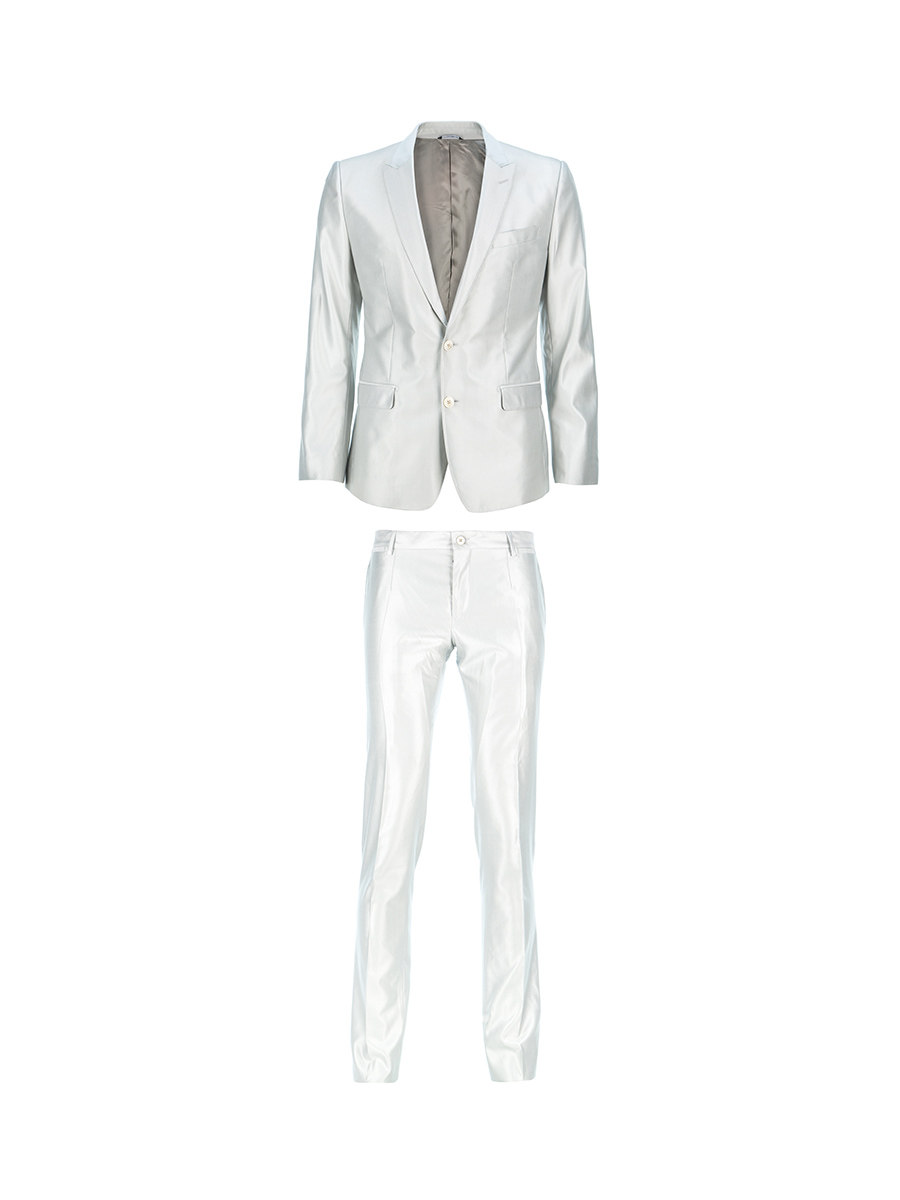 Dolce&Gabbana 灰色枪驳领两粒扣西服套装